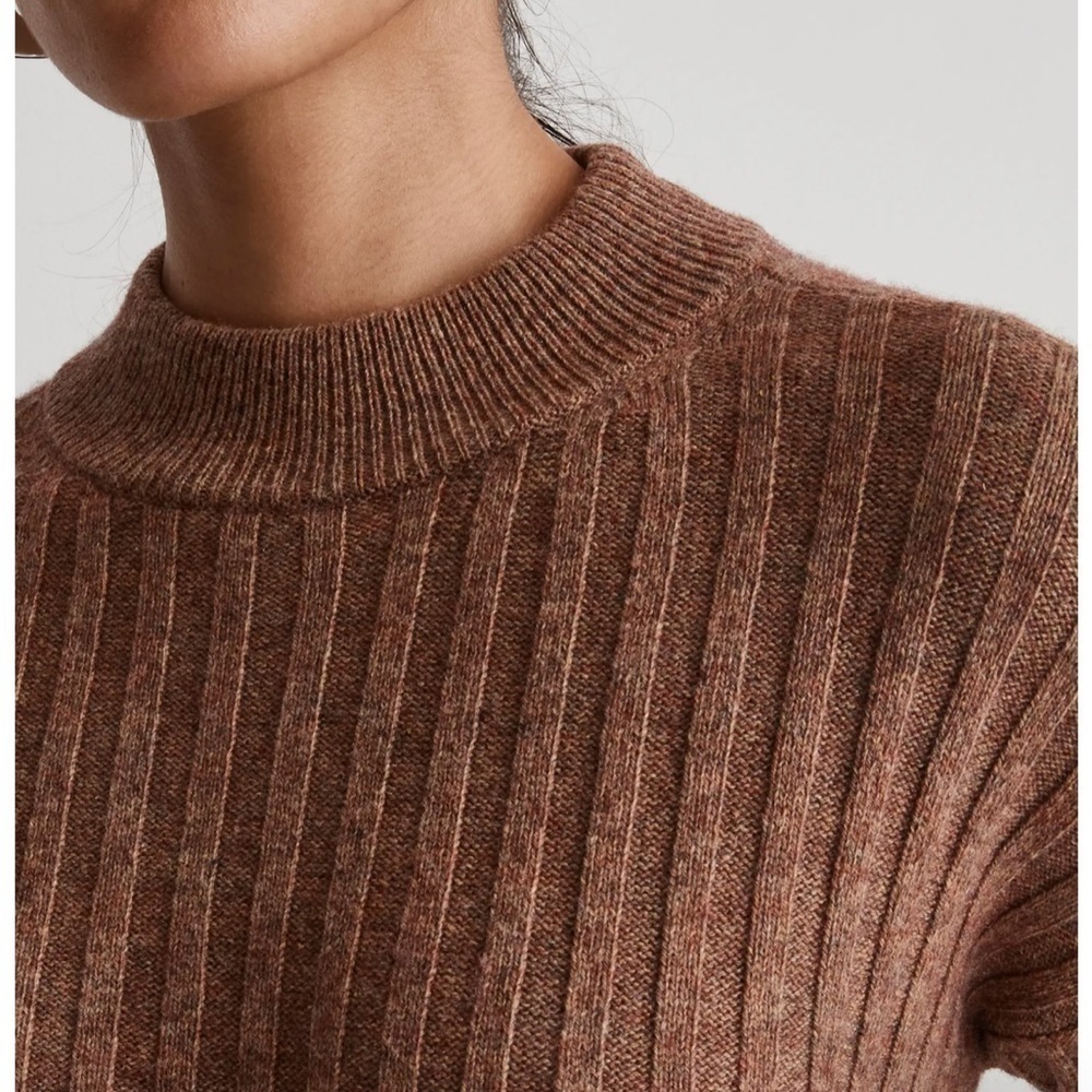 Madewell Mock Neck Crop Sweater Medium